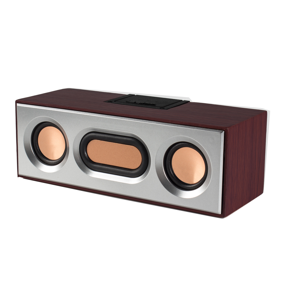 BOXA SPACER portabila bluetooth, RMS:  2 x 3W, RETRO, control volum, acumulator 1200mAh, distanta de functionare pana la 10m, incarcare USB, USB/slot microSD/AUX/FM, brown, " SPB-E362-BT "  (include TV 0.8lei) thumb