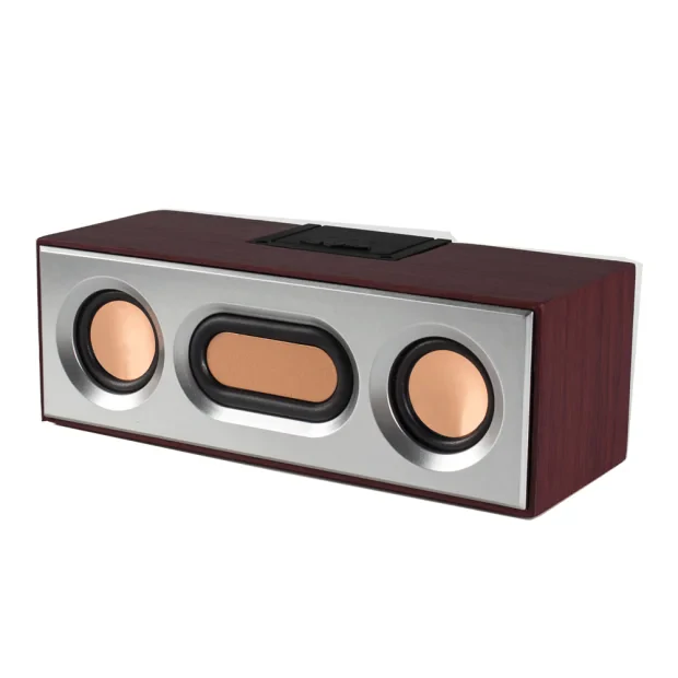 BOXA SPACER portabila bluetooth, RMS:  2 x 3W, RETRO, control volum, acumulator 1200mAh, distanta de functionare pana la 10m, incarcare USB, USB/slot microSD/AUX/FM, brown, &quot; SPB-E362-BT &quot;  (include TV 0.8lei)