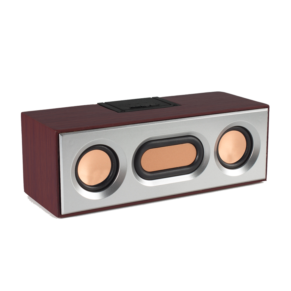 BOXA SPACER portabila bluetooth, RMS:  2 x 3W, RETRO, control volum, acumulator 1200mAh, distanta de functionare pana la 10m, incarcare USB, USB/slot microSD/AUX/FM, brown, " SPB-E362-BT "  (include TV 0.8lei) thumb