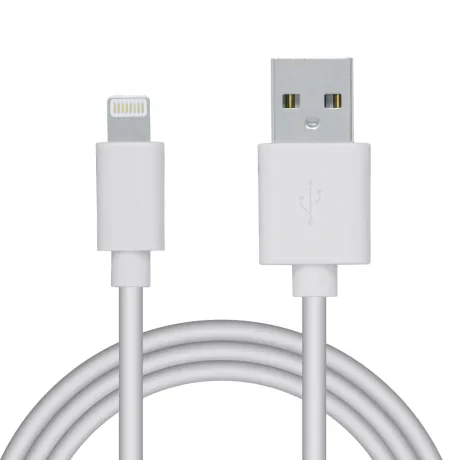 CABLU alimentare si date SPACER, pt. smartphone, USB 2.0 (T) la Lightning (T), pentru Iphone,PVC,Retail pack, 0.5m, White,&amp;nbsp; &quot;SPDC-LIGHT-PVC-W-0.5&quot;