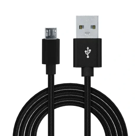 CABLU alimentare si date SPACER, pt. smartphone, USB 2.0 (T) la Micro-USB 2.0 (T), braided,,Retail pack, 1.8m, black,&amp;nbsp; &quot;SPDC-MICRO-BRD-BK-1.8&quot;
