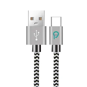 CABLU alimentare si date SPACER, pt. smartphone, USB 3.0 (T) la Type-C (T), 2.1A,  braided, retail pack, 1.8m, zebra,&quot;SPDC-TYPEC-BRD-ZBR-1.8&quot;