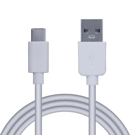 CABLU alimentare si date SPACER, pt. smartphone, USB 3.0 (T) la Type-C (T), PVC,2.1A,Retail pack, 1m, alb, &quot;SPDC-TYPEC-PVC-W-1.0&quot;