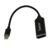 CABLU video SPACER, adaptor USB 3.1 Type-C (T) la HDMI (M), 15cm, rezolutie maxima 4K UHD (3840 x 2160) la 30 Hz, Black, &quot;SP-CM-HDMIF-01&quot; (include TV 0.18lei)