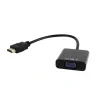 CABLU video SPACER, splitter HDMI (T) la VGA (M) + Jack 3.5mm (T), 15cm, rezolutie maxima Full HD (1920 x 1080) la 60Hz, converteste semnal digital HDMI in analog VGA + cablu audio 3.5 mm jack, negru, &quot;SPC-HDMI-VGA-03&quot;