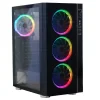 CARCASA  SPACER - gaming, Middle Tower, ATX, "RAINBOW", fara sursa, sticla securizata, 4 x fan, USB 2.0 x 2, USB 3.0 x 1, mesh, fan controller (inclusiv RGB), telecomanda, "SPCS-GC-RAINBOW"
