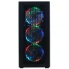 CARCASA  SPACER - gaming, Middle Tower, ATX, &quot;SHIELD&quot;, fara sursa, sticla securizata, 4 x fan, HUB, telecomanda, USB 3.0 x 2, Jack 3.5mm x 2 ,&quot;SP-GC-SHIELD&quot;