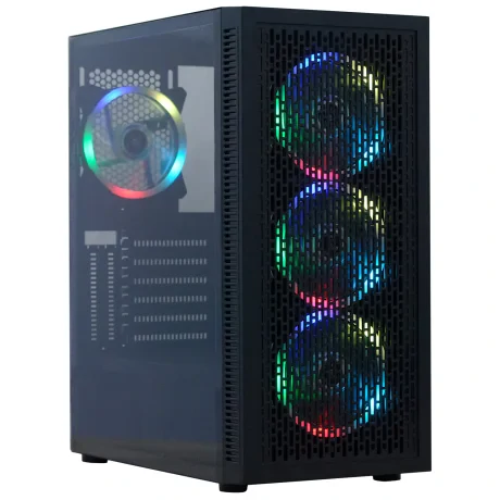 CARCASA  SPACER - gaming, Middle Tower, ATX, &quot;SHIELD&quot;, fara sursa, sticla securizata, 4 x fan, HUB, telecomanda, USB 3.0 x 2, Jack 3.5mm x 2 ,&quot;SP-GC-SHIELD&quot;