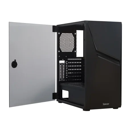 CARCASA  SPACER - gaming, Middle Tower, ATX, "THUNDER", fara sursa, usa sticla securizata (balama), USB 2.0 x 2, USB 3.0 x 1, Jack 3.5mm x 2, mesh , "SPGC-THUNDER"