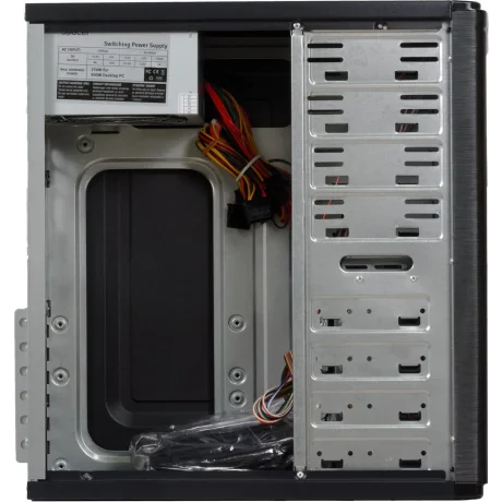 CARCASA SPACER Middle-Tower ATX, sursa SPS-ATX-500-V12, Pirate, (ventilator 12cm), HD audio, Front USB2.0+Audio, (Black), &quot;SPC-PIRATE&quot;