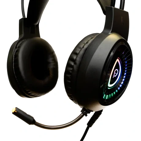 CASTI gaming Spacer RGB, cu fir, standard, utilizare gaming, microfon pe brat, conectare prin USB &amp;amp; Jack 3.5 mm x 2, iluminare RGB, negru, "SPGH-PHANTOM", (include TV 0.8lei)