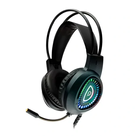 CASTI gaming Spacer RGB, cu fir, standard, utilizare gaming, microfon pe brat, conectare prin USB &amp;amp; Jack 3.5 mm x 2, iluminare RGB, negru, "SPGH-PHANTOM", (include TV 0.8lei)