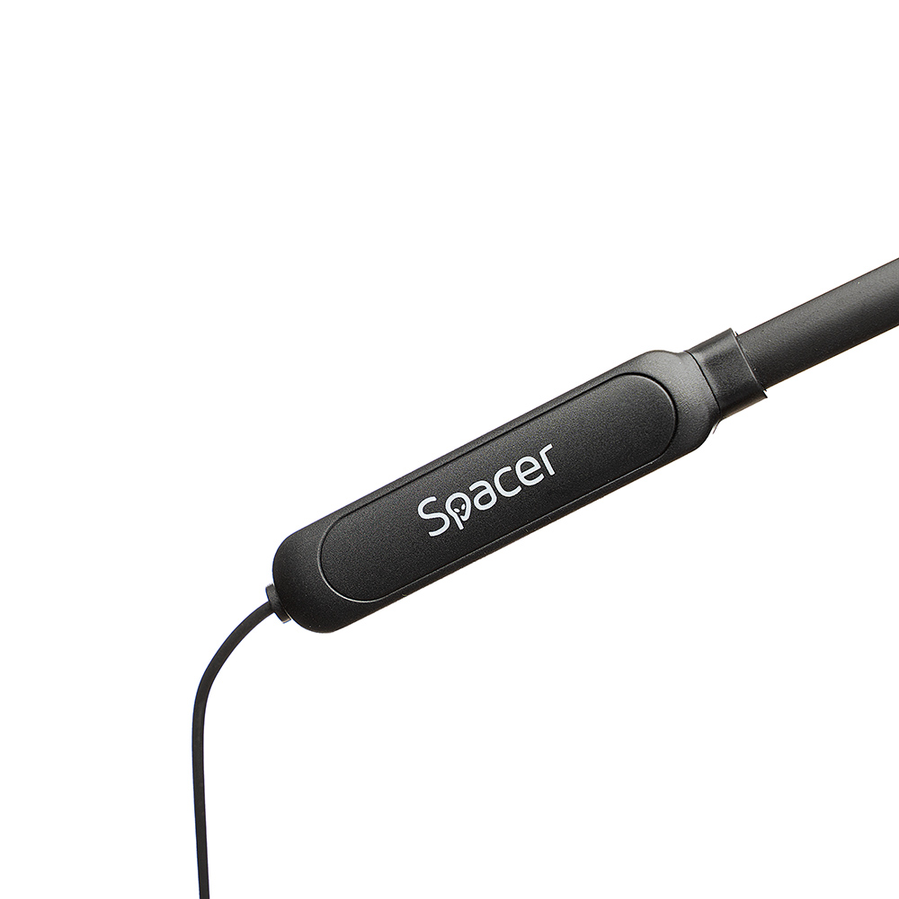 CASTI  Spacer, wireless, intraauriculare cu fir de legatura si prindere magnetica, pt smartphone, microfon pe fir, conectare prin Bluetooth 5.0, negru, "SPBH-SPORTY", (include TV 0.18lei) thumb