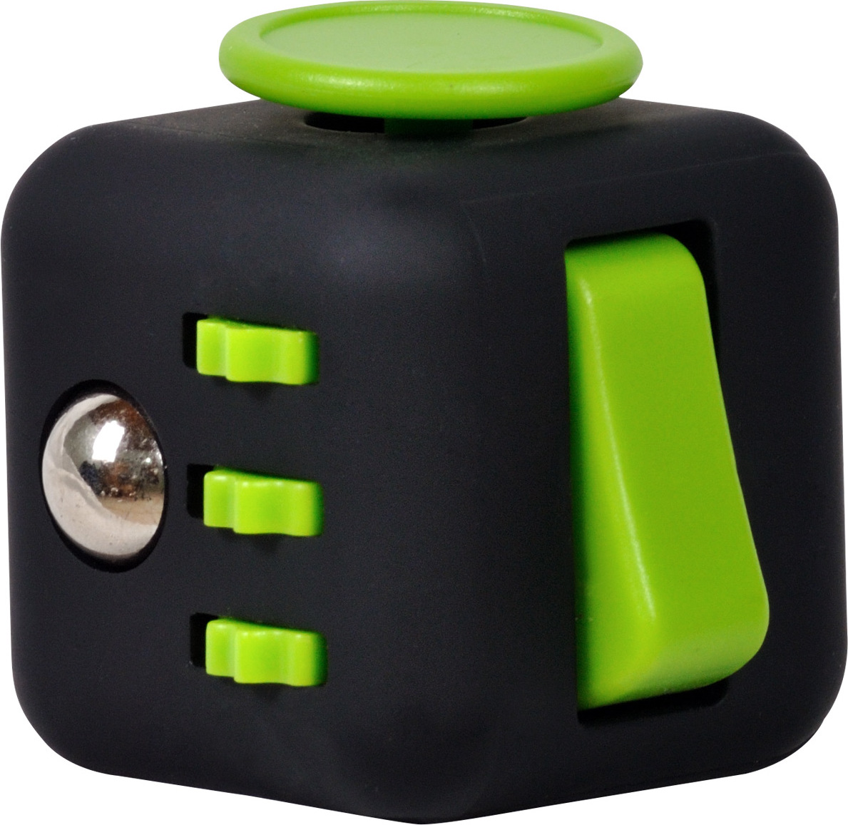 CUB ANTISTRES SPACER, FIDGET, black cu butoane green, "SP-CUBE-FGET" thumb