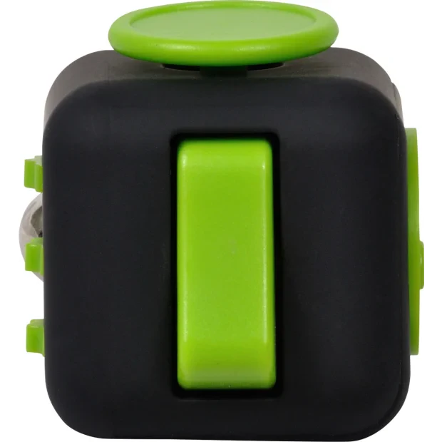 CUB ANTISTRES SPACER, FIDGET, black cu butoane green, &quot;SP-CUBE-FGET&quot;