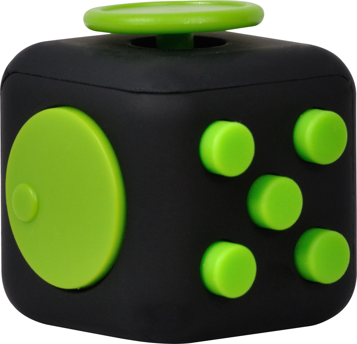 CUB ANTISTRES SPACER, FIDGET, black cu butoane green, "SP-CUBE-FGET" thumb