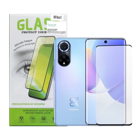 FOLIE STICLA  Spacer pentru Huawei Nova 9, grosime 0.3mm, acoperire totala ecran, strat special anti-ulei si anti-amprenta, Tempered Glass, sticla 9D, duritate 9H &quot;SPPG-HU-N9-TG&quot;