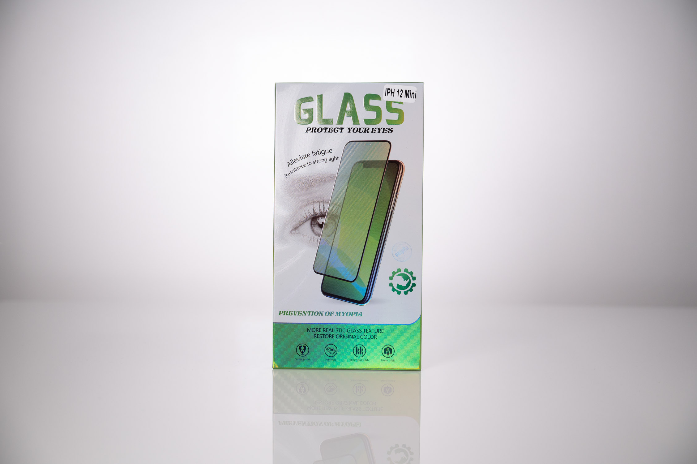 FOLIE STICLA  Spacer pentru Iphone 12 Mini, grosime 0.3mm, acoperire totala ecran, strat special anti-ulei si anti-amprenta, Tempered Glass, sticla 9D, duritate 9H "SPPG-AP-IP12M-TG" thumb
