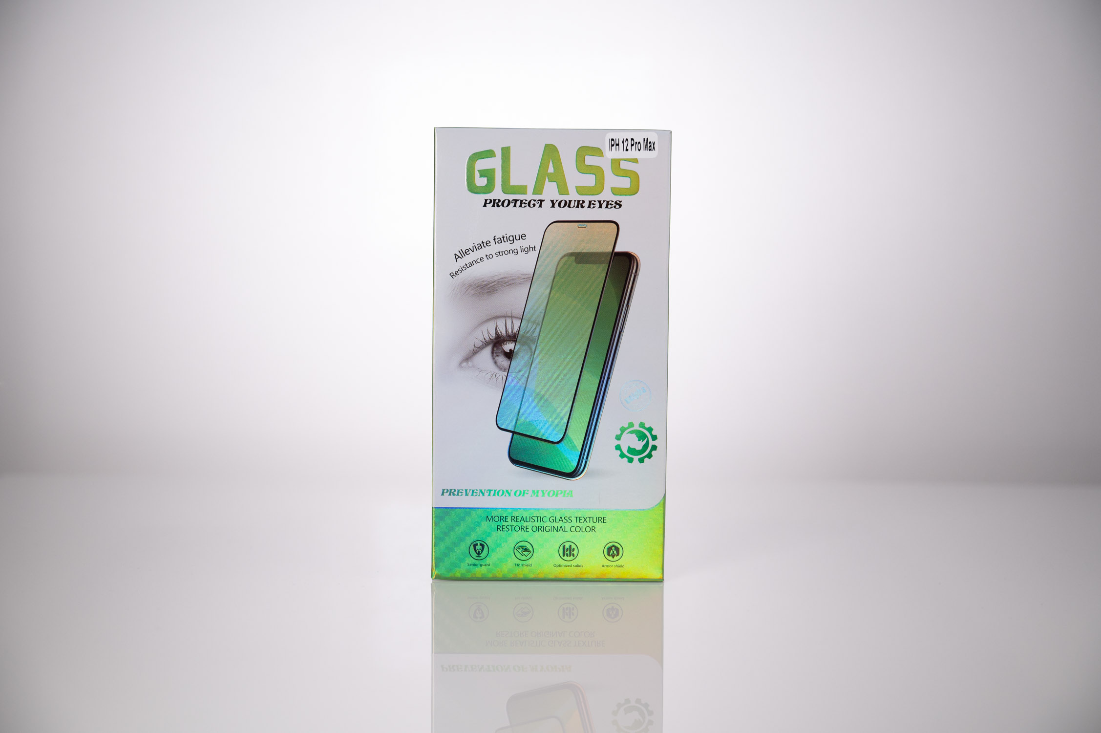 FOLIE STICLA  Spacer pentru Iphone 12 Pro Max, grosime 0.3mm, acoperire totala ecran, strat special anti-ulei si anti-amprenta, Tempered Glass, sticla 9D, duritate 9H "SPPG-AP-IP12PM-TG" thumb