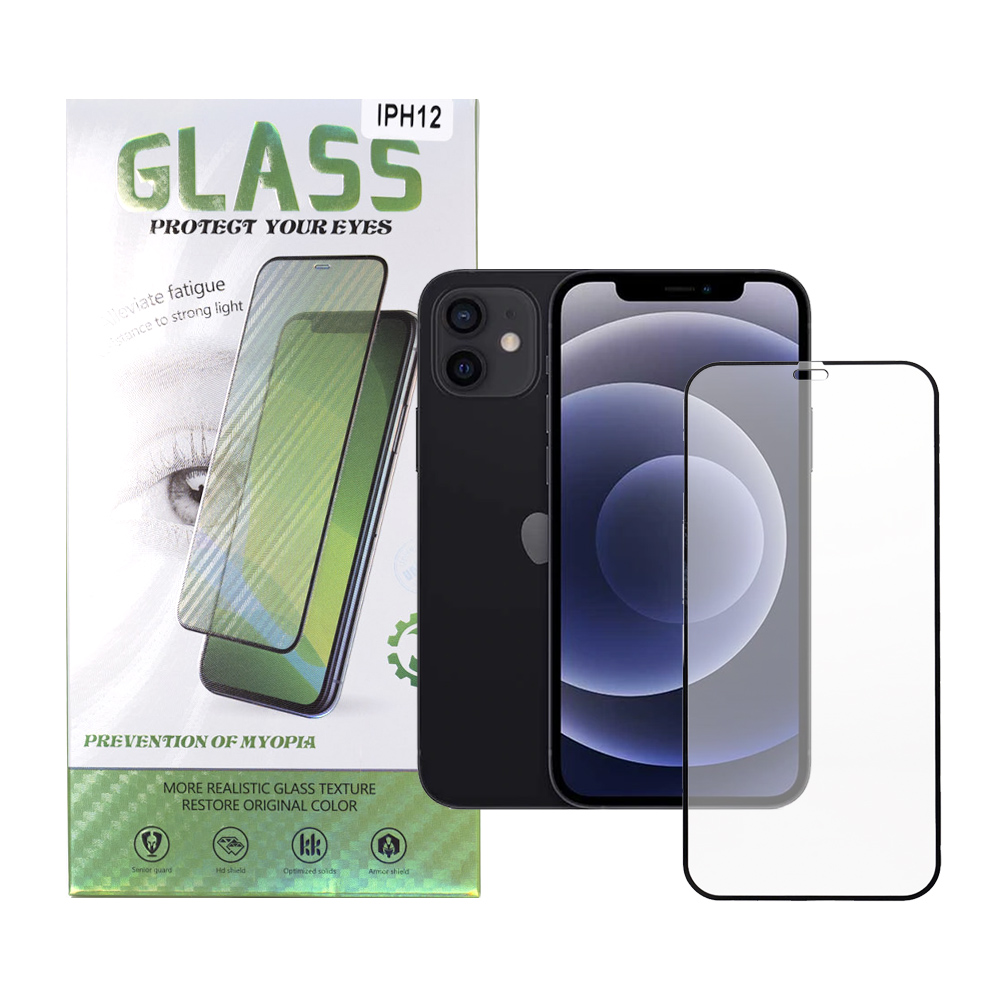 FOLIE STICLA  Spacer pentru Iphone 12 si 12 Pro, grosime 0.3mm, acoperire totala ecran, strat special anti-ulei si anti-amprenta, Tempered Glass, sticla 9D, duritate 9H "SPPG-AP-IP12-TG" thumb
