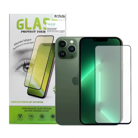 FOLIE STICLA  Spacer pentru Iphone 13 Pro Max, grosime 0.3mm, acoperire totala ecran, strat special anti-ulei si anti-amprenta, Tempered Glass, sticla 9D, duritate 9H &quot;SPPG-AP-IP13PM-TG&quot;