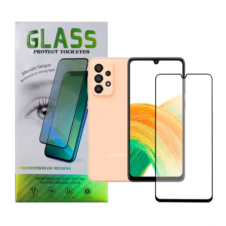 FOLIE STICLA  Spacer pentru Samsung Galaxy A33, grosime 0.3mm, acoperire totala ecran, strat special anti-ulei si anti-amprenta, Tempered Glass, sticla 9D, duritate 9H "SPPG-SM-GX-A33-TG"