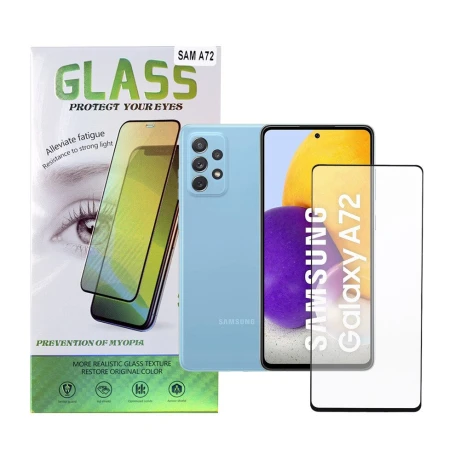FOLIE STICLA  Spacer pentru Samsung Galaxy A72, grosime 0.3mm, acoperire totala ecran, strat special anti-ulei si anti-amprenta, Tempered Glass, sticla 9D, duritate 9H &quot;SPPG-SM-GX-A72-TG&quot;