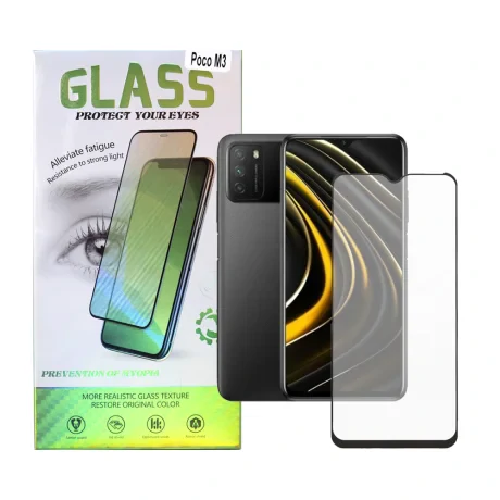 FOLIE STICLA  Spacer pentru Xiaomi Pocophone M3, grosime 0.3mm, acoperire totala ecran, strat special anti-ulei si anti-amprenta, Tempered Glass, sticla 9D, duritate 9H "SSPPG-XI-PC-M3-TG"