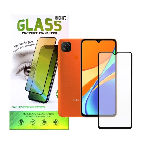 FOLIE STICLA  Spacer pentru Xiaomi Redmi 9C, grosime 0.3mm, acoperire totala ecran, strat special anti-ulei si anti-amprenta, Tempered Glass, sticla 9D, duritate 9H "SPPG-XI-RM-9C-TG"