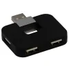 HUB extern SPACER, porturi USB: USB 2.0 x 4, conectare prin USB 2.0, cablu 1m, negru, &quot;SPH-316&quot;