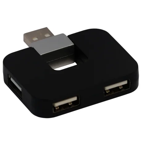 HUB extern SPACER, porturi USB: USB 2.0 x 4, conectare prin USB 2.0, cablu 1m, negru, &quot;SPH-316&quot;