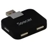HUB extern SPACER, porturi USB: USB 2.0 x 4, conectare prin USB 2.0, cablu 1m, negru, &quot;SPH-316&quot;