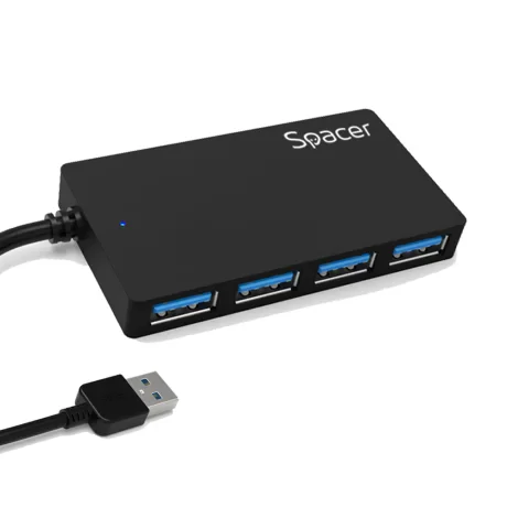 HUB extern SPACER, porturi USB: USB 3.0 x 4, conectare prin USB 3.0, negru, &quot;SPH-332&quot; 45504832