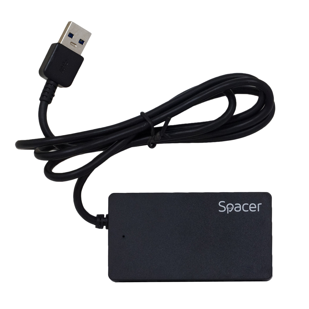 HUB extern SPACER, porturi USB: USB 3.0 x 4, conectare prin USB 3.0, negru, "SPH-332" 45504832 thumb