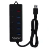 HUB extern SPACER, porturi USB: USB 3.0 x 4, Port USB Quick Charge x 1, conectare prin USB 3.0, Alimentare retea 220V,negru, &quot;SPH-4USB30-1QC&quot;