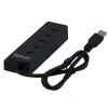 HUB extern SPACER, porturi USB: USB 3.0 x 4, Port USB Quick Charge x 1, conectare prin USB 3.0, Alimentare retea 220V,negru, &quot;SPH-4USB30-1QC&quot;