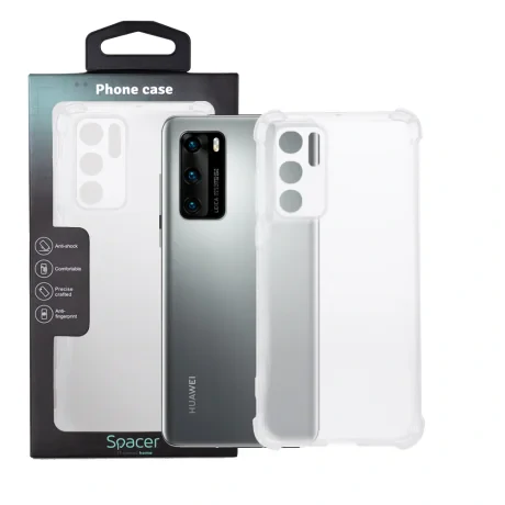 HUSA SMARTPHONE Spacer pentru Huawei P 40, grosime 1.5mm, protectie suplimentara antisoc la colturi, material flexibil TPU, transparenta "SPPC-HU-P-40-CLR"