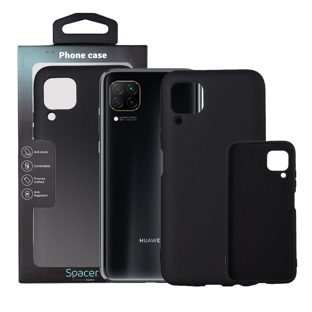 HUSA SMARTPHONE Spacer pentru Huawei P 40 Lite, grosime 2mm, material flexibil silicon + interior cu microfibra, negru "SPPC-HU-P-40L-SLK" thumb