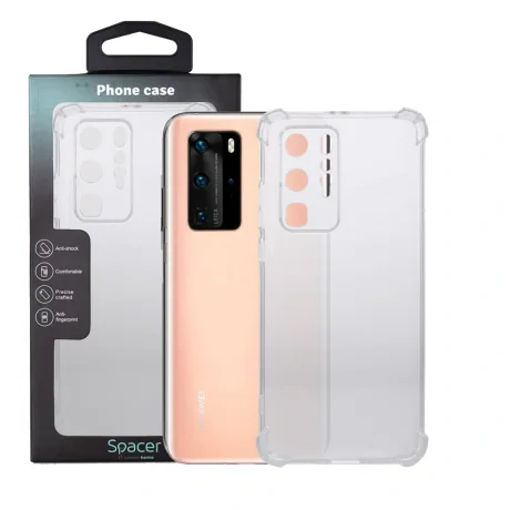 HUSA SMARTPHONE Spacer pentru Huawei P 40 Pro, grosime 1.5mm, protectie suplimentara antisoc la colturi, material flexibil TPU, transparenta "SPPC-HU-P-40P-CLR"