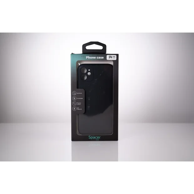 HUSA SMARTPHONE Spacer pentru Iphone 11, grosime 1.5mm, material flexibil TPU, negru &quot;SPPC-AP-IP11-TPU&quot;