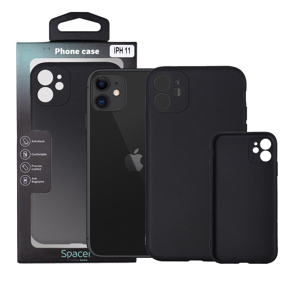 HUSA SMARTPHONE Spacer pentru Iphone 11, grosime 1.5mm, material flexibil TPU, negru "SPPC-AP-IP11-TPU" thumb