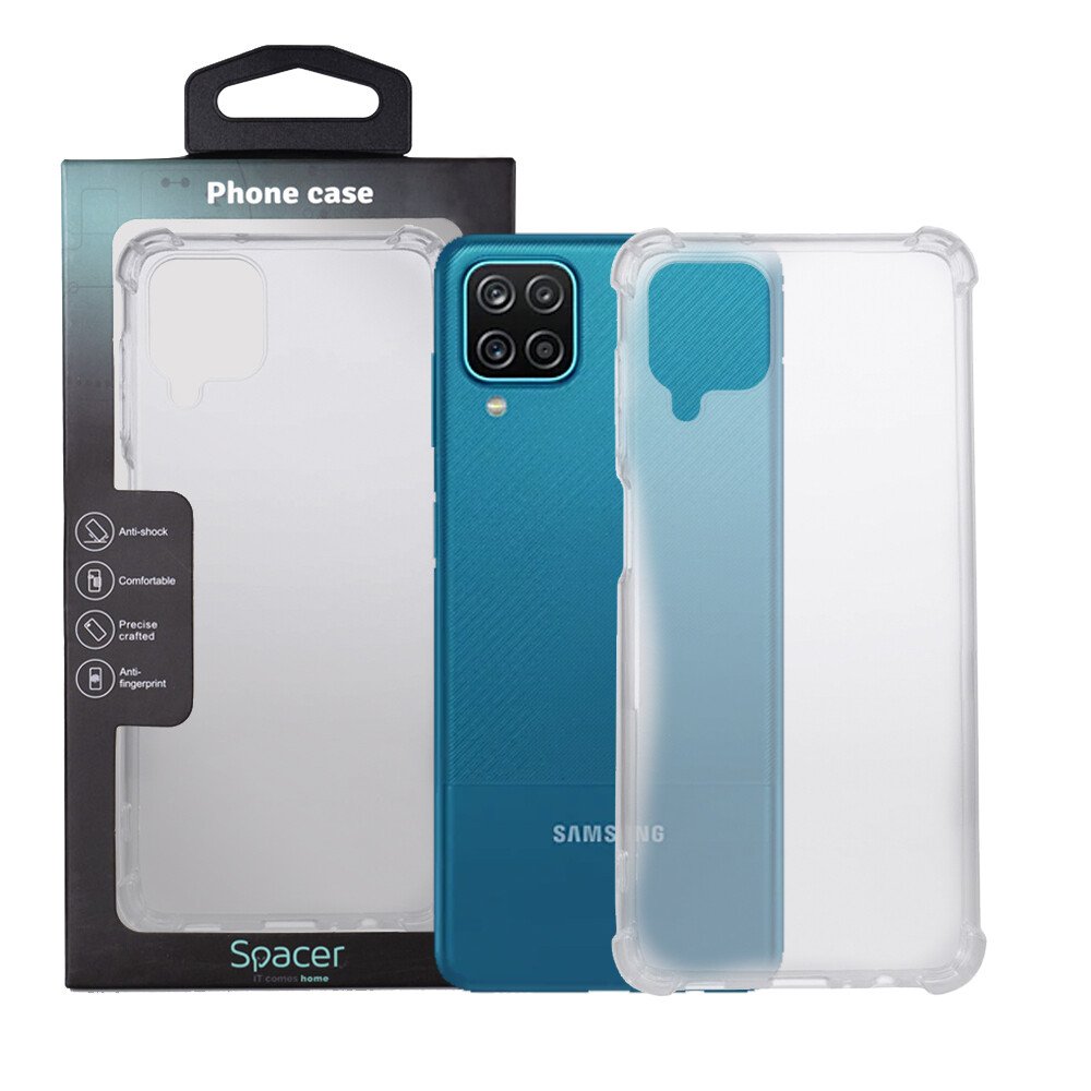 HUSA SMARTPHONE Spacer pentru Samsung Galaxy A12, grosime 1.5mm, protectie suplimentara antisoc la colturi, material flexibil TPU, transparenta "SPPC-SM-GX-A12-CLR" thumb
