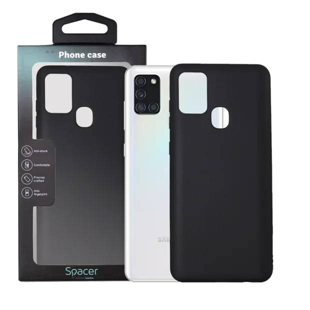 HUSA SMARTPHONE Spacer pentru Samsung Galaxy A21S, grosime 1.5mm, material flexibil TPU, negru &quot;SPPC-SM-GX-A21S-TPU&quot;