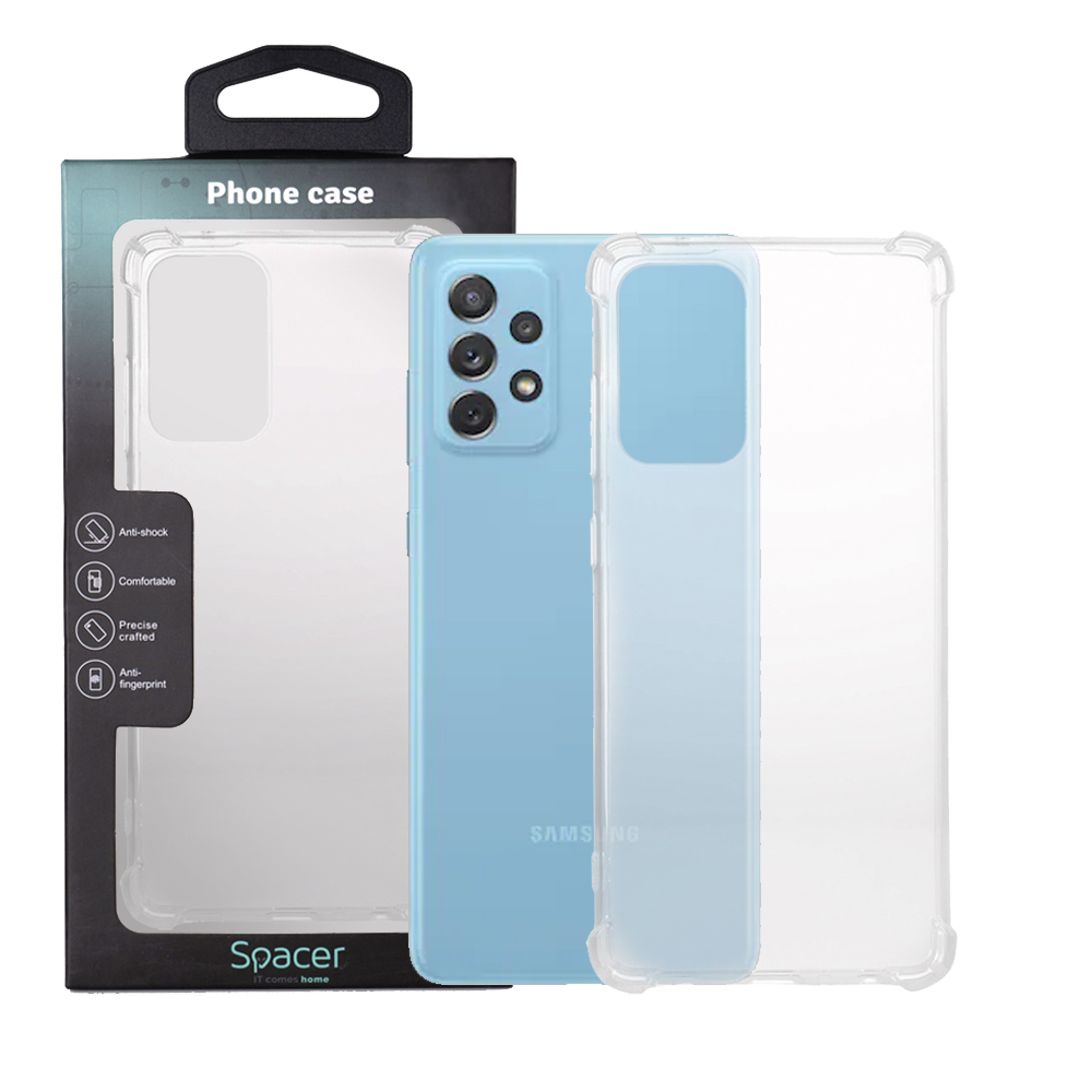 HUSA SMARTPHONE Spacer pentru Samsung Galaxy A72, grosime 1.5mm, protectie suplimentara antisoc la colturi, material flexibil TPU, transparenta "SPPC-SM-GX-A72-CLR" thumb