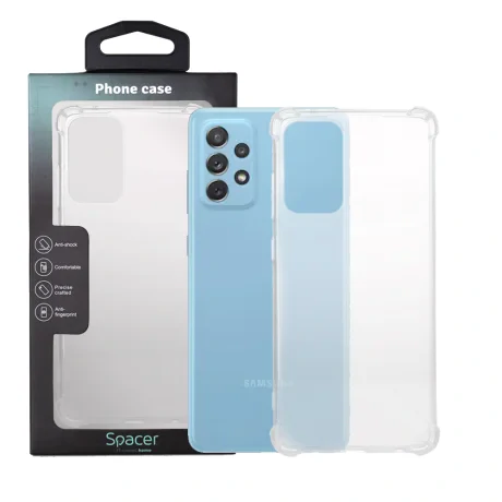HUSA SMARTPHONE Spacer pentru Samsung Galaxy A72, grosime 1.5mm, protectie suplimentara antisoc la colturi, material flexibil TPU, transparenta &quot;SPPC-SM-GX-A72-CLR&quot;