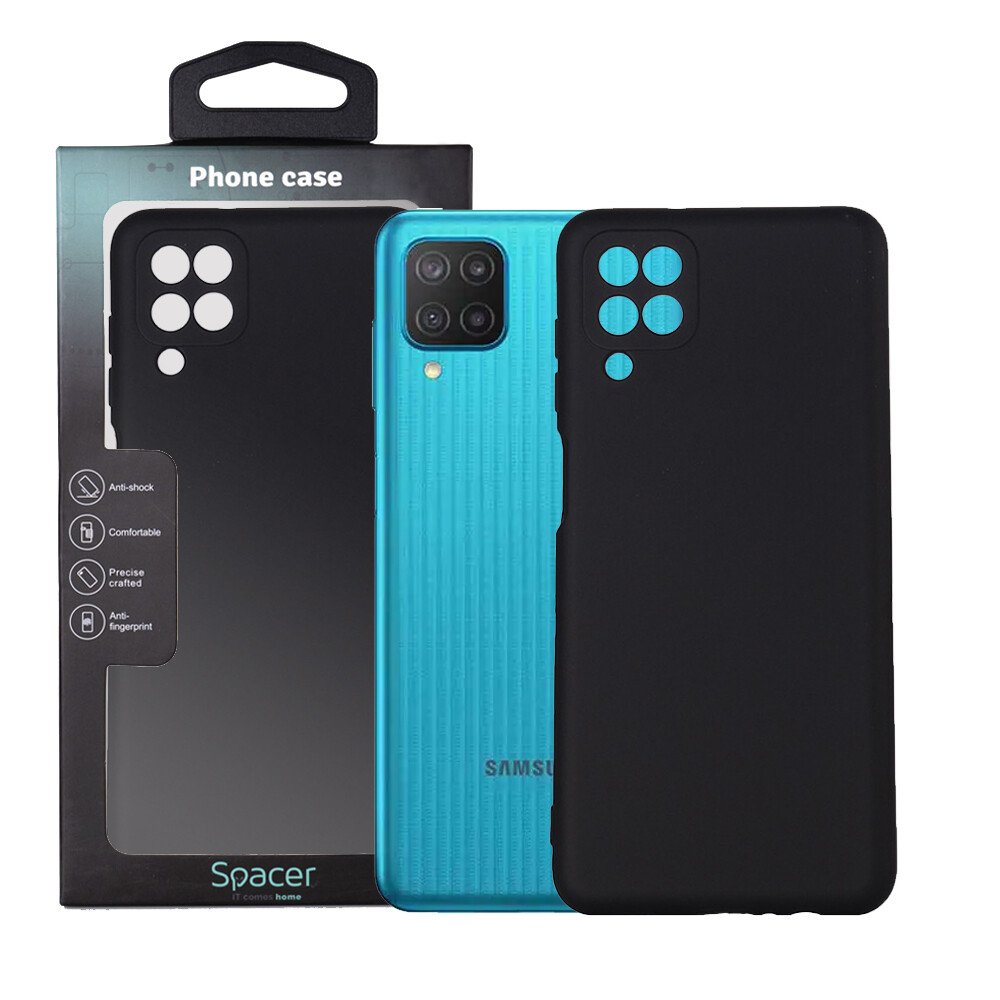 HUSA SMARTPHONE Spacer pentru Samsung Galaxy M12, grosime 2mm, material flexibil silicon + interior cu microfibra, negru "SPPC-SM-GX-M12-SLK" thumb