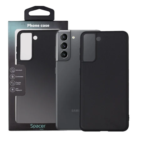 HUSA SMARTPHONE Spacer pentru Samsung Galaxy S21, grosime 1.5mm, material flexibil TPU, negru &quot;SPPC-SM-GX-S21-TPU&quot;