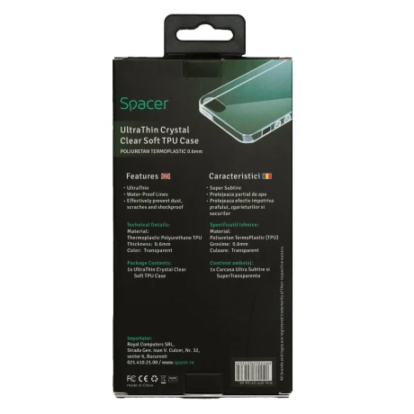 HUSA SMARTPHONE Spacer pentru Samsung S8, grosime 0.6 mm, material flexibil TPU, ultra subtire, transparenta &quot;SPT-UT-SA.S8&quot;