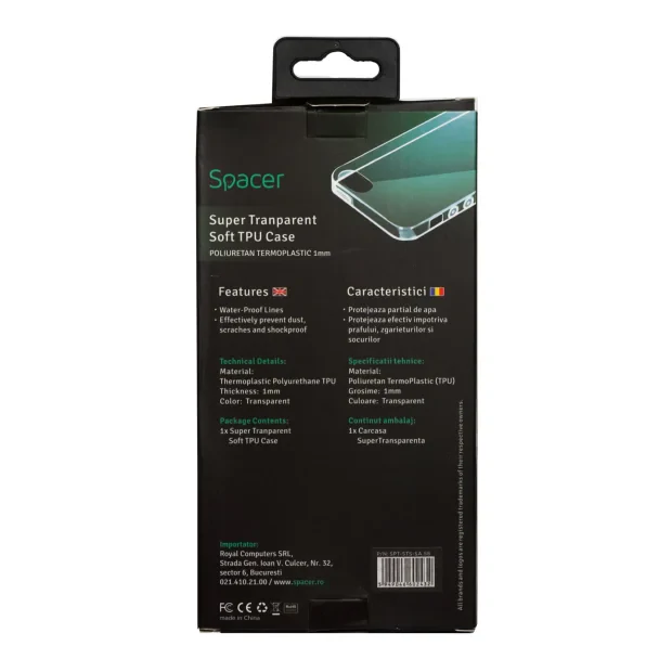 HUSA SMARTPHONE Spacer pentru Samsung S8, grosime 1 mm, material flexibil TPU, transparenta &quot;SPT-STS-SA.S8&quot;