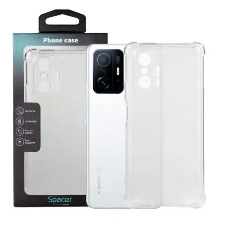 HUSA SMARTPHONE Spacer pentru Xiaomi 11T, grosime 1.5mm, protectie suplimentara antisoc la colturi, material flexibil TPU, transparenta &quot;SPPC-XI-11T-CLR&quot;